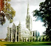 Salisbury Spire, the tallest in England at 404 feet