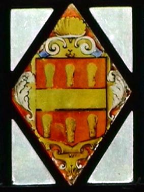 The Arms of Midgley from a window at Bolling Hall, Bradford.