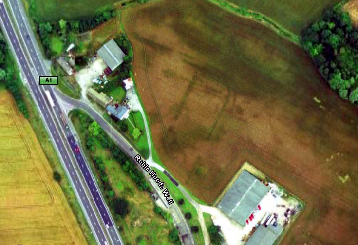 Crop markings for Burgh Wallis Roman fort