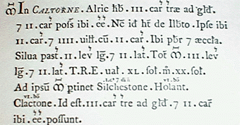 Domesday entry for Cawthorne