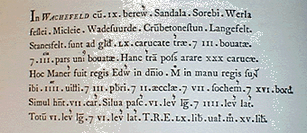 Part of Domesday