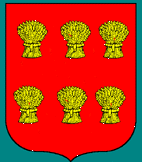 Gules three garbs Or.