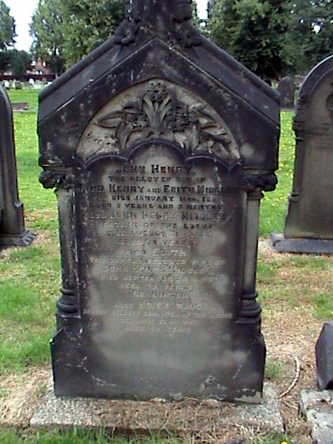 Headstone of John Henry, Edith  and son