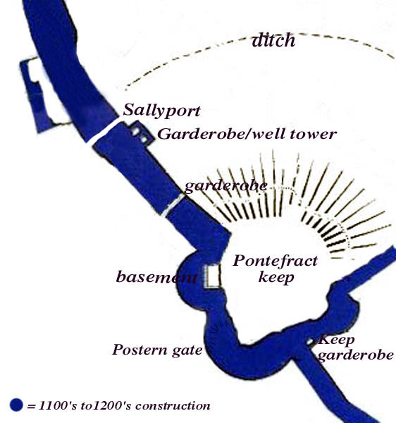 Map of Pontefract Keep