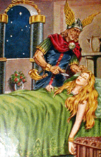 Loki cuts Sif's hair