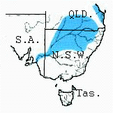 Distribution of Midgley's Carp Gudgeon.
